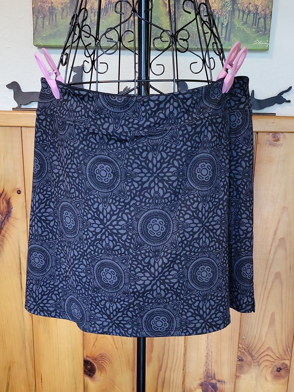 Tranquility by Colorado Clothing Navy and Black Patterned Skort.